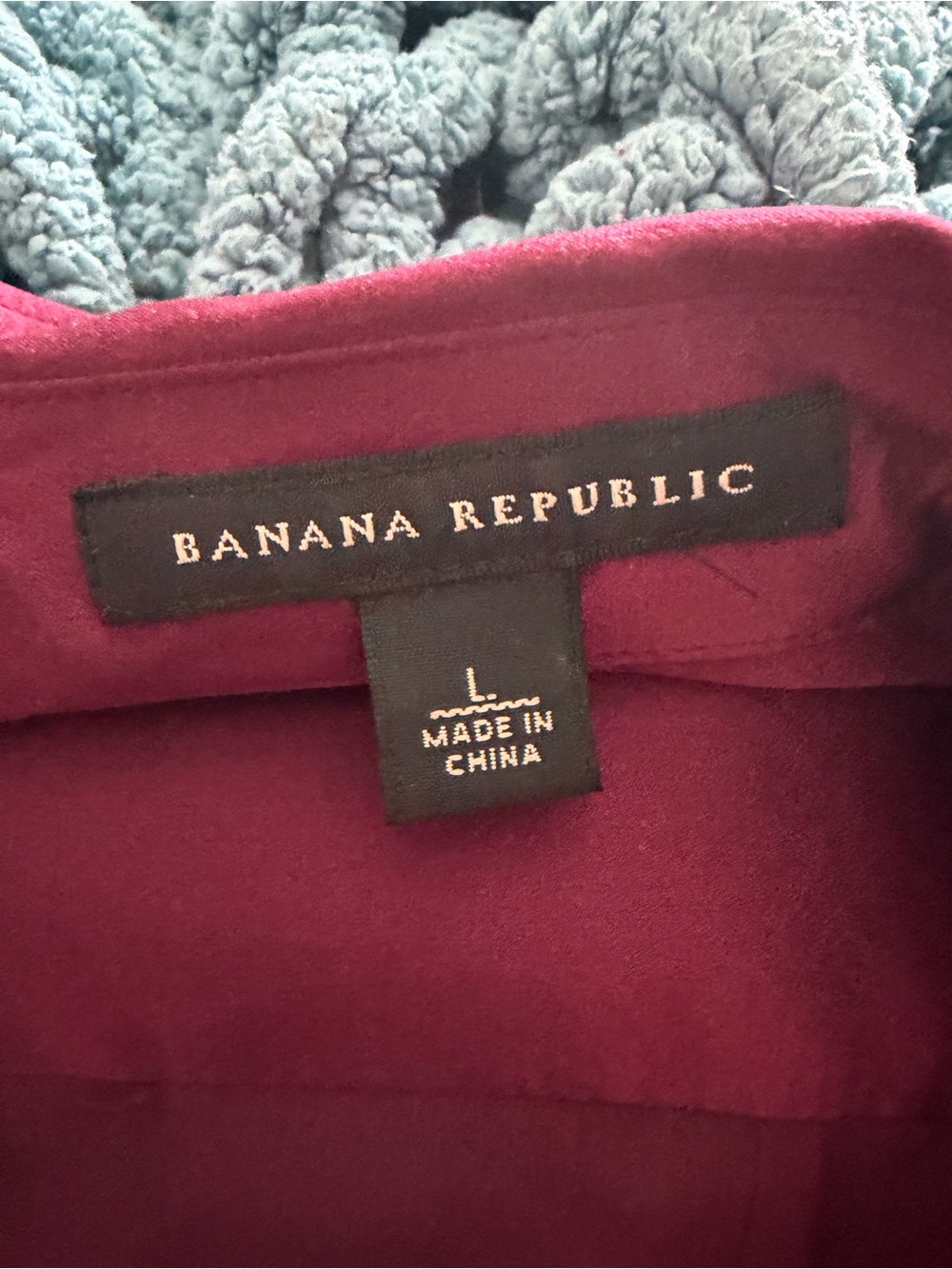 Y2K Banana Republic 100% Silk Short Sleeve Flutter Peplum Blouse Burgundy L - Picture 8 of 8